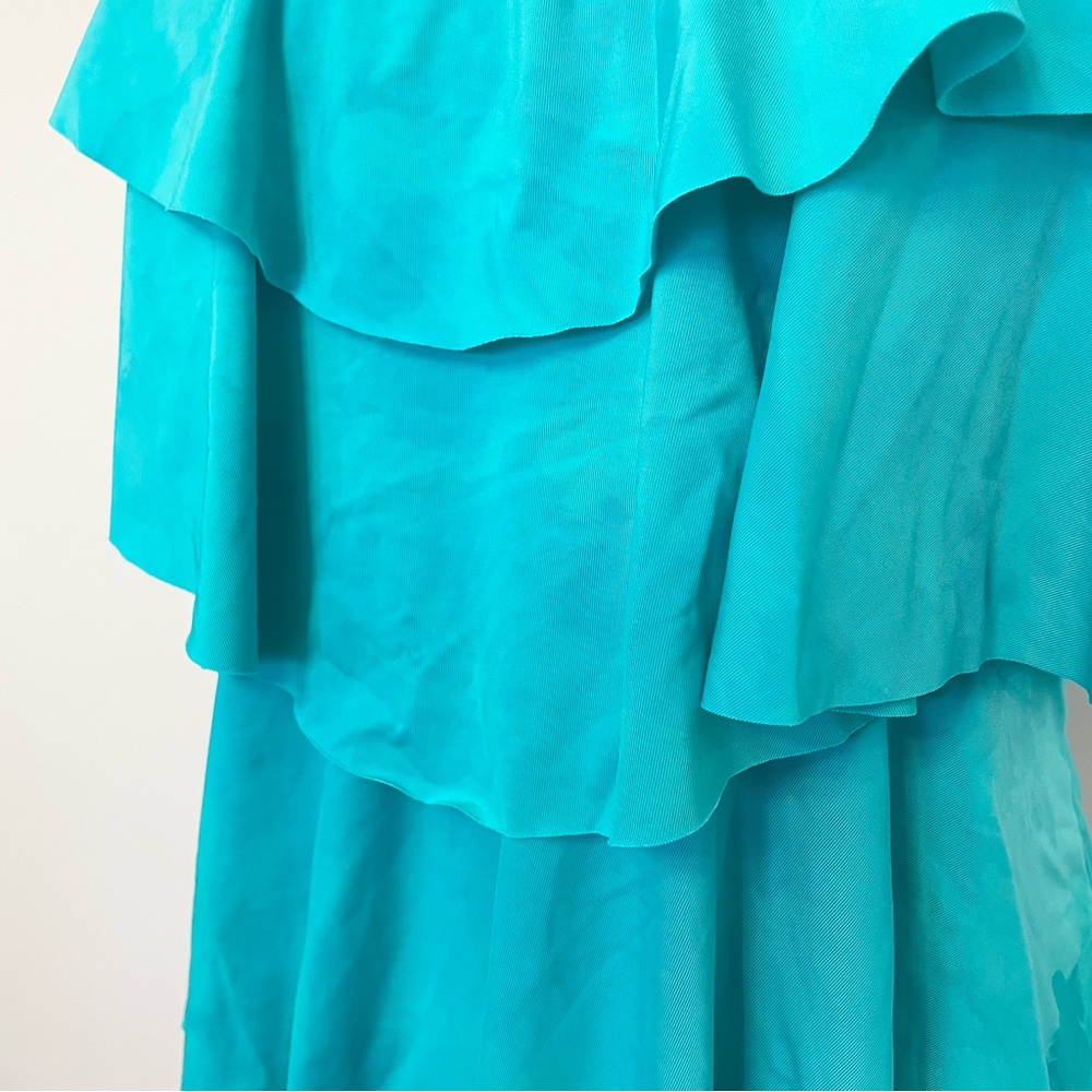 Kenneth Cole Reaction Ruffle Shuffle Tankini | Teal | Small - Picture 6 of 12
